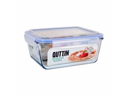 Hermetyczne pudełko na lunch Quttin   Prostokątny 3,5 L (3 Sztuk)