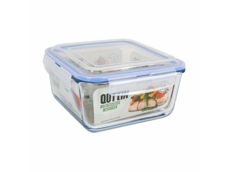 Hermetyczne pudełko na lunch Quttin   Kwadratowy 2,2 L (4 Sztuk)