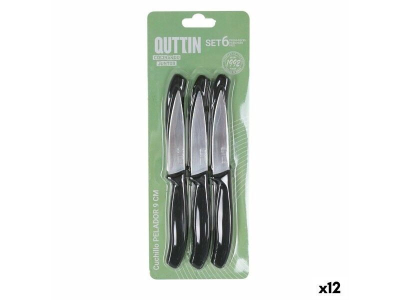 Zestaw Noży Obierająych Quttin Basic 6 Części 19,5 x 2 x 1 cm (12 Sztuk)