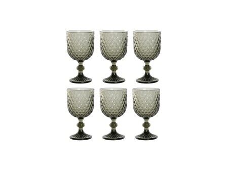 Zestaw kubków Home ESPRIT Szary Szkło 325 ml (6 Sztuk)
