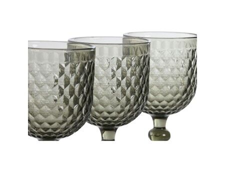Zestaw kubków Home ESPRIT Szary Szkło 325 ml (6 Sztuk)