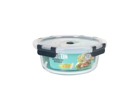 Hermetyczne pudełko na lunch Quttin Okrągła 900 ml Ø 18 x 7,5 cm (6 Sztuk)