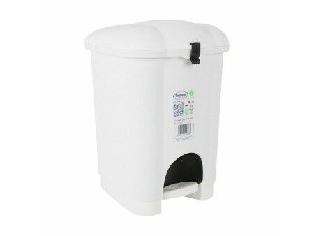 Kosz na Śmierci z Pedałem Tontarelli Carolina 6 L Biały 20 x 22,5 x 29,7 cm (4 Sztuk)