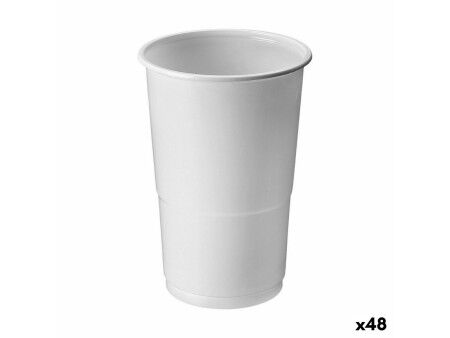 Zestaw szklanek wielokrotnego użytku Algon Biały 25 Części 250 ml (48 Sztuk)
