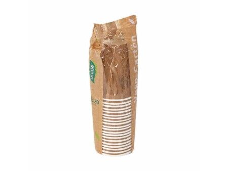 Zestaw kieliszków Algon Jednorazowe Karton papier pakowy 45 Części 220 ml (20 Sztuk)