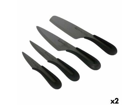 Zestaw noży Santa Clara Ceramika 4 Części Czarny 17 cm 17 (2 Sztuk)