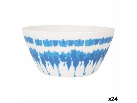 Miska do Sałatki Santa Clara Tie-Dye Niebieski Biały Melamina (24 Sztuk)