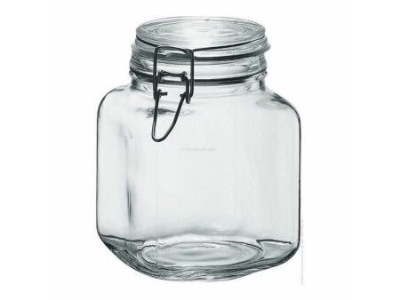 Słoik Borgonovo 33211 Hermetyczny Przezroczysty 1,7 L 12 x 12 x 17 cm (6 Sztuk)