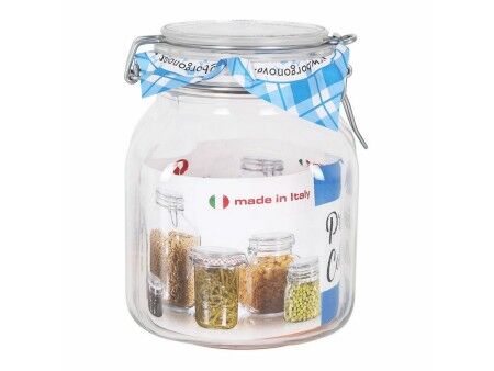 Słoik Borgonovo 33211 Hermetyczny Przezroczysty 1,7 L 12 x 12 x 17 cm (6 Sztuk)