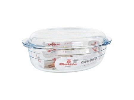 Garnek z Pokrywką Quttin 63095 Szkło 33 x 20 x 13 cm (3L + 1L)