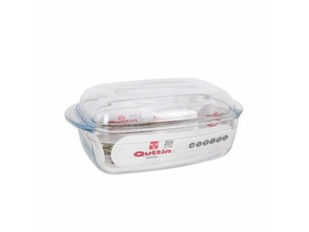 Garnek z Pokrywką Quttin 63096 Szkło 32,8 x 19,7 x 13 cm (3L + 1,5L)