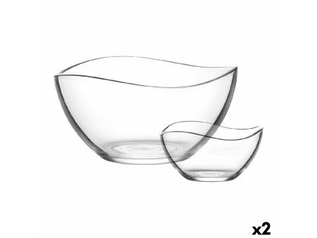 Miska do Sałatki LAV 1226 Szkło 310 ml 1,88 L Miska do Sałatki 7 Części (2 Sztuk)