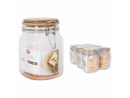 Soik Borgonovo Primizie Zamknięcie uszczelniające Bambus 1L 10,5 x 10,5 x 15,5 cm (6 Sztuk)