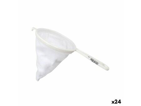 Sitko   Biały Plastikowy Franela Ø 12 cm (24 Sztuk)