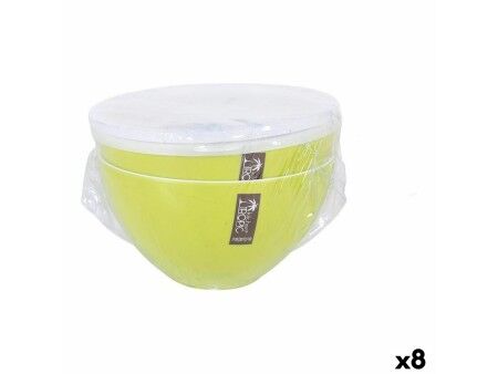 Miska do Sałatki Kitchen Tropic   Kolor Zielony Z pokrywką 2 Części (8 Sztuk)