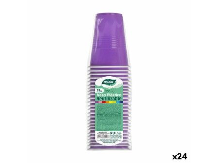 Zestaw szklanek wielokrotnego użytku Algon Fuksja 24 Sztuk 250 ml (25 Części)