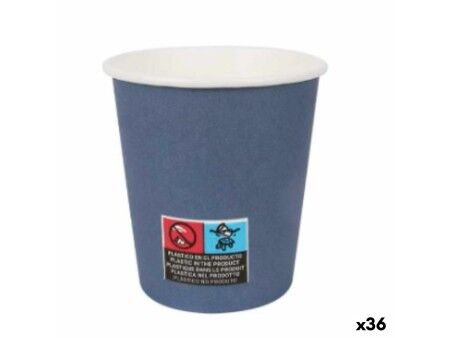 Zestaw kieliszków Algon Karton Jednorazowe 200 ml Niebieski 36 Sztuk (24 Części)