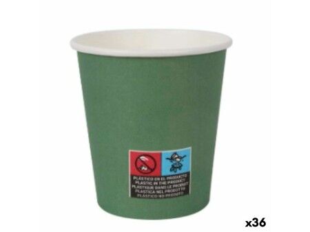 Zestaw kieliszków Algon Karton Jednorazowe 200 ml Kolor Zielony 36 Sztuk (24 Części)