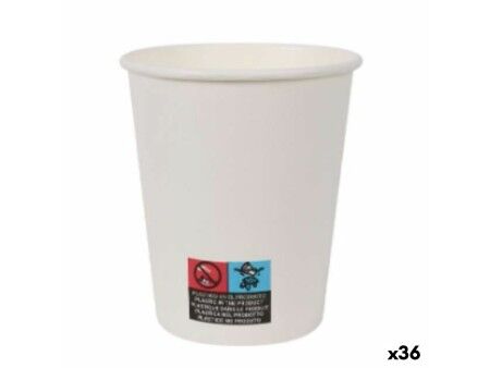 Zestaw kieliszków Algon Karton Jednorazowe Biały 200 ml 36 Sztuk (25 Części)