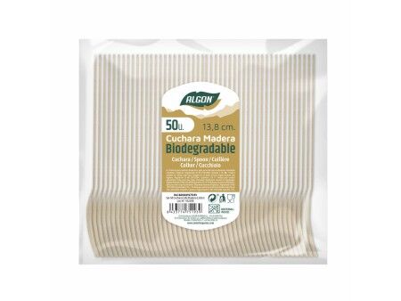 Zestaw Łyżek Algon Deser Drewno 20 Sztuk 14 x 3 x 0,2 cm
