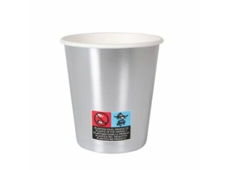 Zestaw kieliszków Algon Karton Jednorazowe Srebrzysty 36 Sztuk 200 ml (10 Części)