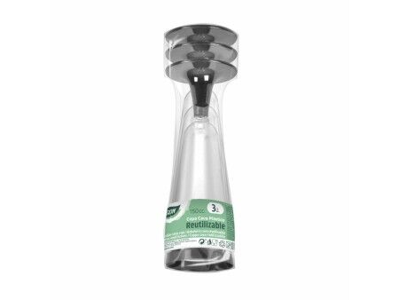 Kieliszki do szampana wielokrotnego użytku Algon Czarny 36 Sztuk 150 ml (3 Części)