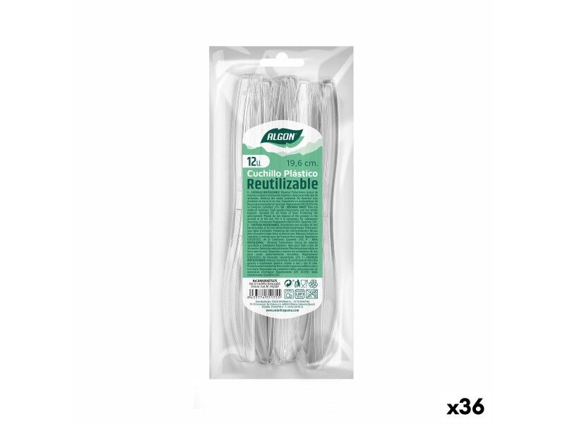 Zestaw noży Algon Wielokrotnego użytku Biały 36 Sztuk 19,6 cm