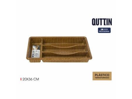 Organizer na Sztućce Quttin 20 x 36 cm Tworzywo termoplastyczne (12 Sztuk)