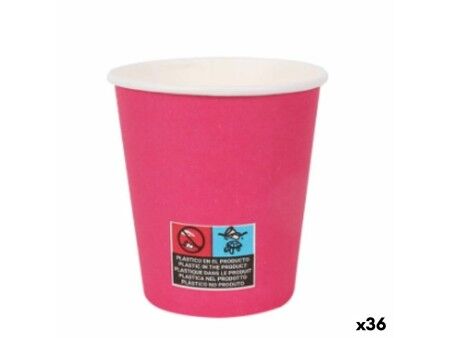 Zestaw kieliszków Algon Karton Jednorazowe 200 ml Fuksja 36 Sztuk (24 Części)