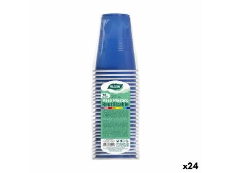 Zestaw szklanek wielokrotnego użytku Algon Niebieski 24 Sztuk 250 ml (25 Części)