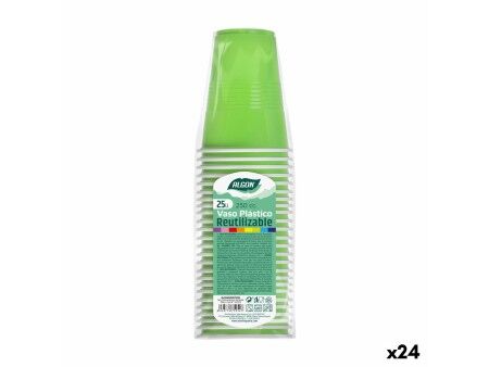Zestaw szklanek wielokrotnego użytku Algon Kolor Zielony 24 Sztuk 250 ml (25 Części)