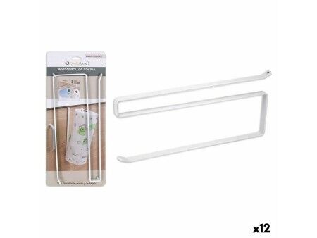 Uchwyt na papier kuchenny Confortime Biały Metal 26 x 10 x 1,3 cm (12 Sztuk)