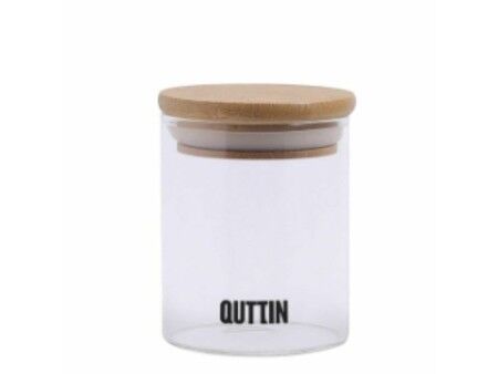 Przezroczysty szklany słoik Quttin    6,5 x 9 cm Silikon 200 ml (24 Sztuk)