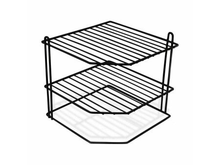 Stojak na talerze Confortime Czarny 22 x 22 x 22 cm 22 x 22 x 25 cm Narożnik (8 Sztuk)
