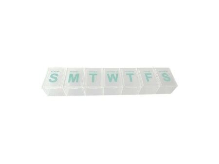 Opakowanie na leki z oznaczeniami dni tygodnia 22,8 x 4,8 x 2,5 cm  (36 Sztuk)