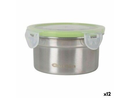 Hermetyczne pudełko na lunch Quttin Okrągła 300 ml Stal nierdzewna (12 Sztuk)