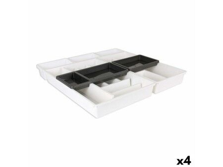 Organizer na Sztućce Tontarelli Bella Biały 7 Części 49,5 x 49,2 x 6,7 cm (4 Sztuk)