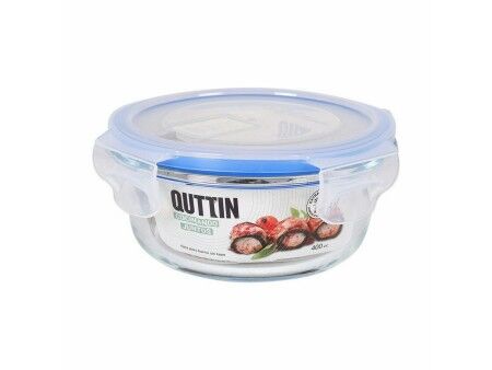 Okrągłe pudełko na lunch z pokrywką Quttin Przezroczysty 400 ml Ø 13,5 x 6 cm (12 Sztuk)