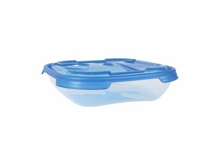 Set Pojemników na Lunch Tontarelli Nuvola 500 ml Niebieski Kwadratowy 4 Części (12 Sztuk)