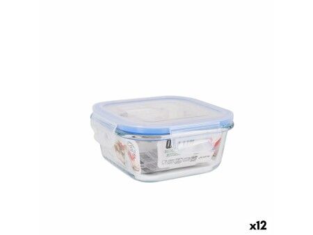 Hermetyczne pudełko na lunch Quttin Kwadratowy 550 ml (12 Sztuk)