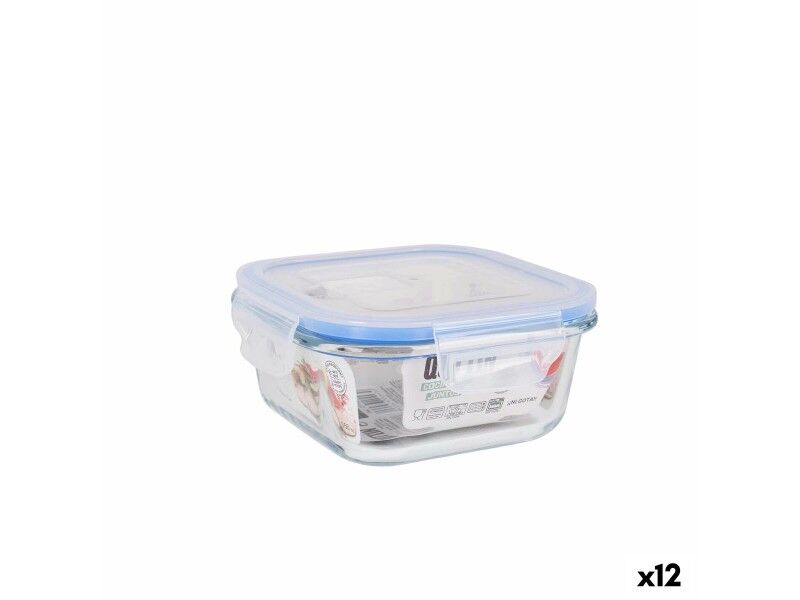 Hermetyczne pudełko na lunch Quttin Kwadratowy 550 ml (12 Sztuk)