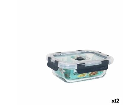 Hermetyczne pudełko na lunch Quttin Prostokątny 375 ml (12 Sztuk)