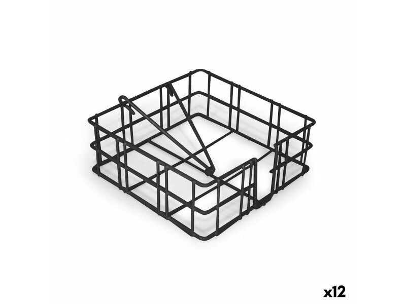 uchwyt do serwetek Confortime Metal 18 x 18 x 6,5 cm (12 Sztuk)
