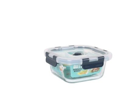 Hermetyczne pudełko na lunch Quttin Kwadratowy 550 ml (12 Sztuk)