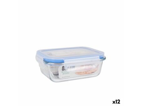 Hermetyczne pudełko na lunch Quttin Prostokątny 375 ml (12 Sztuk)