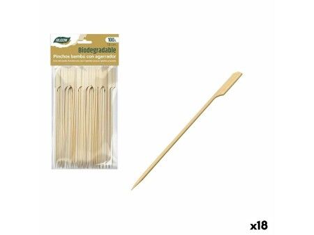 Zestaw do szaszłyków na grilla Algon Bambus 100 Części 18 cm (18 Sztuk)
