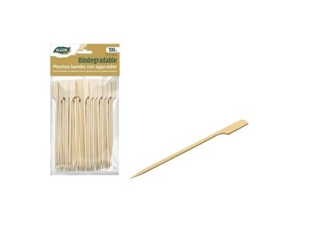 Zestaw do szaszłyków na grilla Algon Bambus 100 Części 13,5 cm (18 Sztuk)