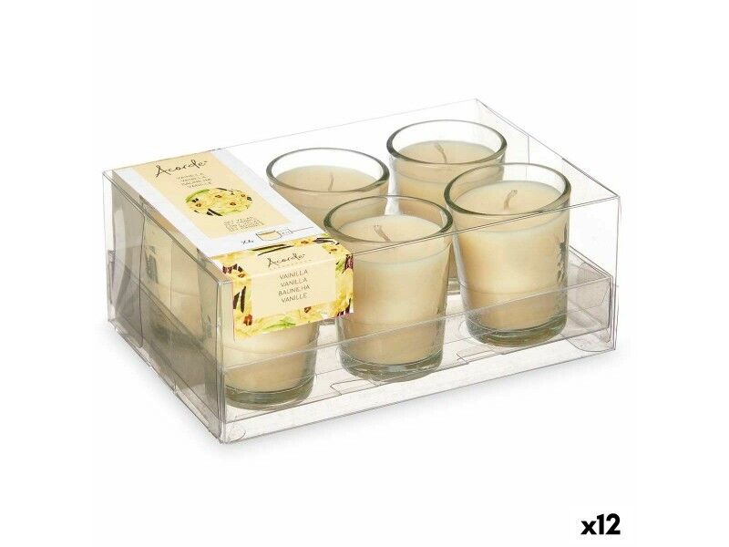 Zestaw świec Acorde 48-C-AR Wanilia szklanka/kieliszek (12 Sztuk)