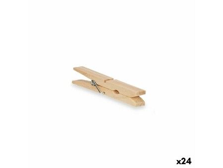 Klamerki do Ubrań Drewno 24 Części Set (24 Sztuk)