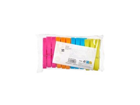 Klamerki do Ubrań Wielokolorowy Plastikowy 24 Części Set (24 Sztuk)